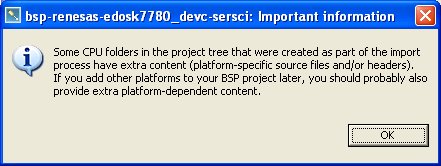 BSP import message