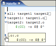 Makefile Editor code               folding