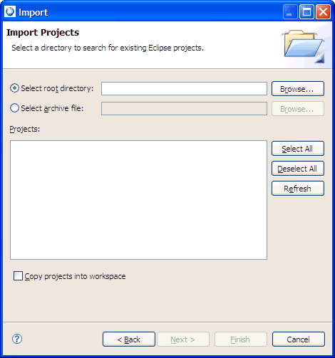 Import existing project
