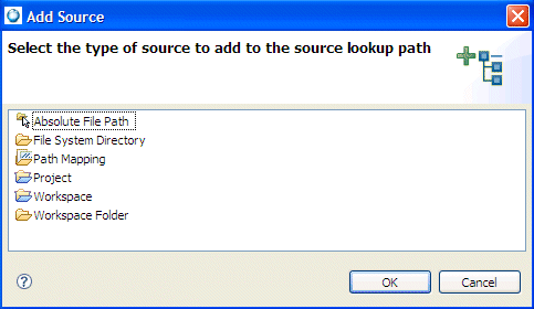 Launch - Source tab - Add Source
