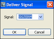 Target Navigator view; Deliver Signal dialog
