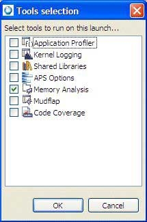 Memory Analysis Tool - Select Tool