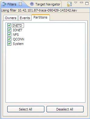 System Profiler: Filter partitions