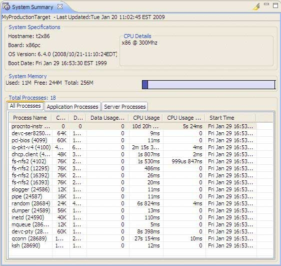 System Summary view