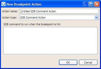 Breakpoints: setting a breakpoint action
