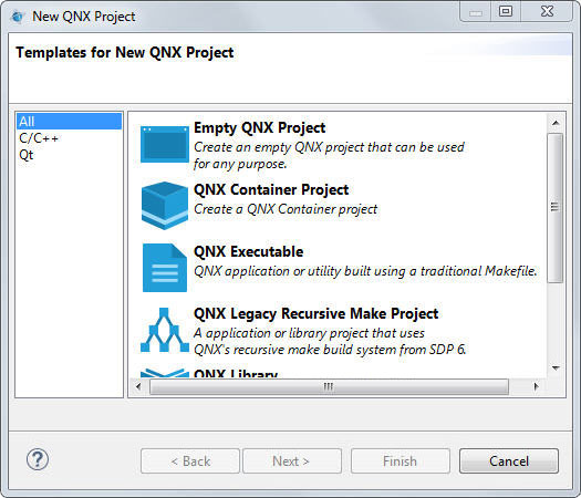 New QNX C Project