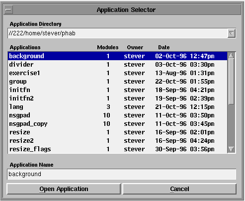 Application Selector