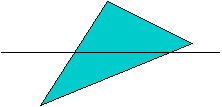 A filled, simple polygon