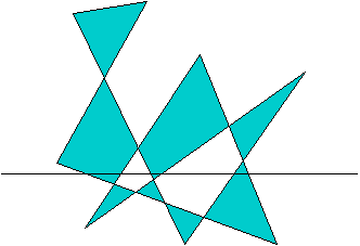 A filled, overlapping polygon