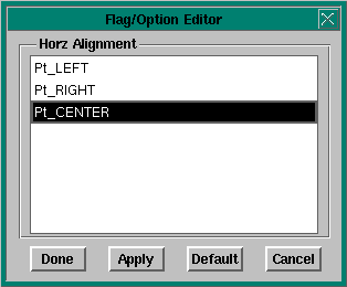 Flag/option editor