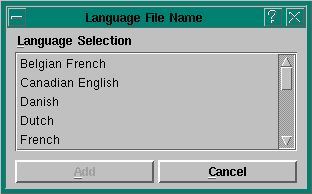 language selector