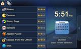 QNX CAR Infotainment with list of unmodified Flash Games