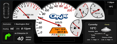 Instrument cluster main screen