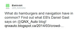 Elektrobit guest post on the Auto blog tweet