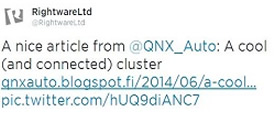 Rightware cluster tweet