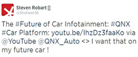 Future of Car Infotainment tweet