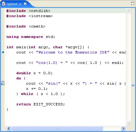 C/C++ Editor layout