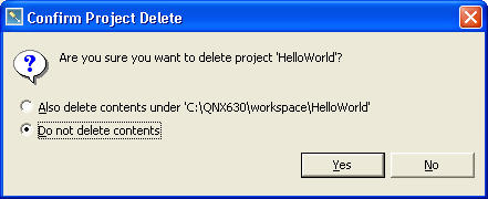 Confirm delete dialog