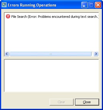 File search error