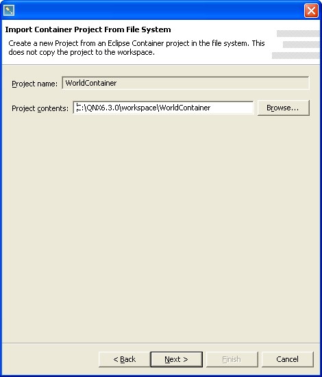 Import container project