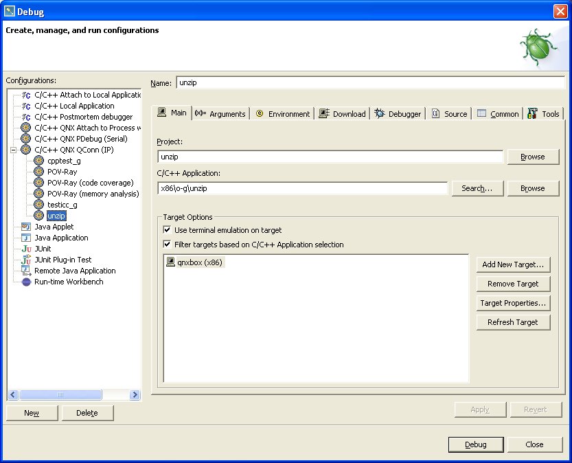 Launch Configuration dialog