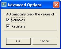 Advanced    Debug options