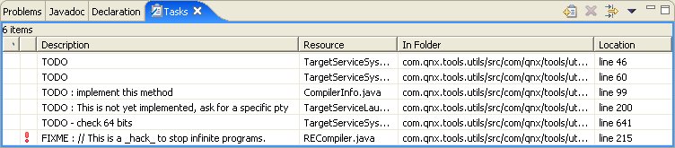 Tasks view