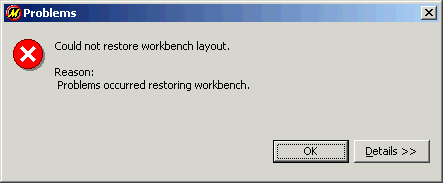 Workbench layout dialog