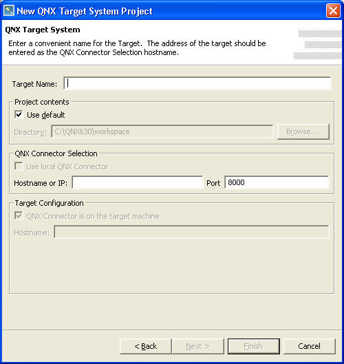 Target configuration