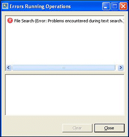 File search error