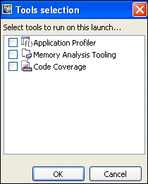 Launch Configurations dialog; tools tab