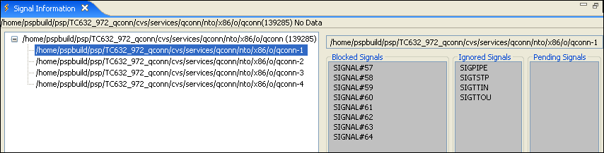 Signal Information view
