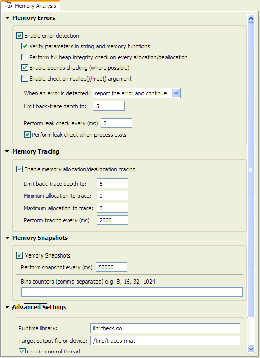 Memory Analysis tool