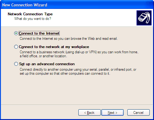 Network Connection Wizard