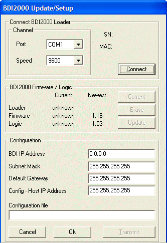 BDI2000 DBIGDB window