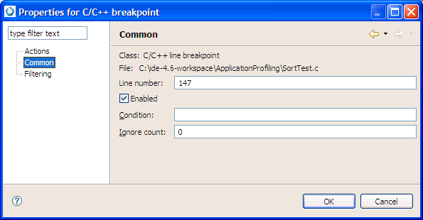 Common Breakpoint properties