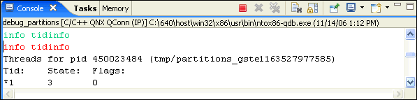 Console view; GDB; using