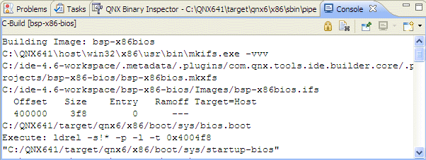 System Builder Console view