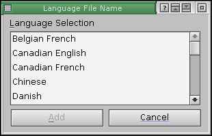 language selector