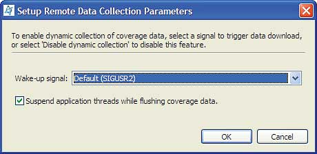 Dialog for defining a signal to eanble dynamic collection of code coverage data