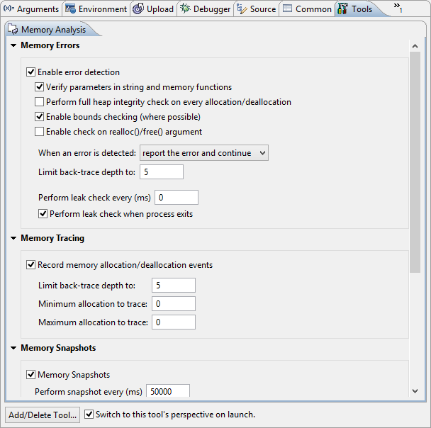 Memory Analysis tool