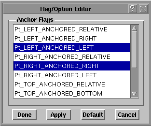 Editing anchor flags