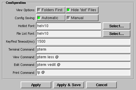 Configure Dialog