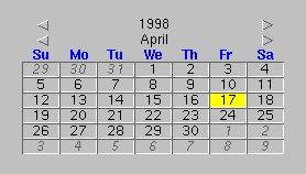 PtCalendar