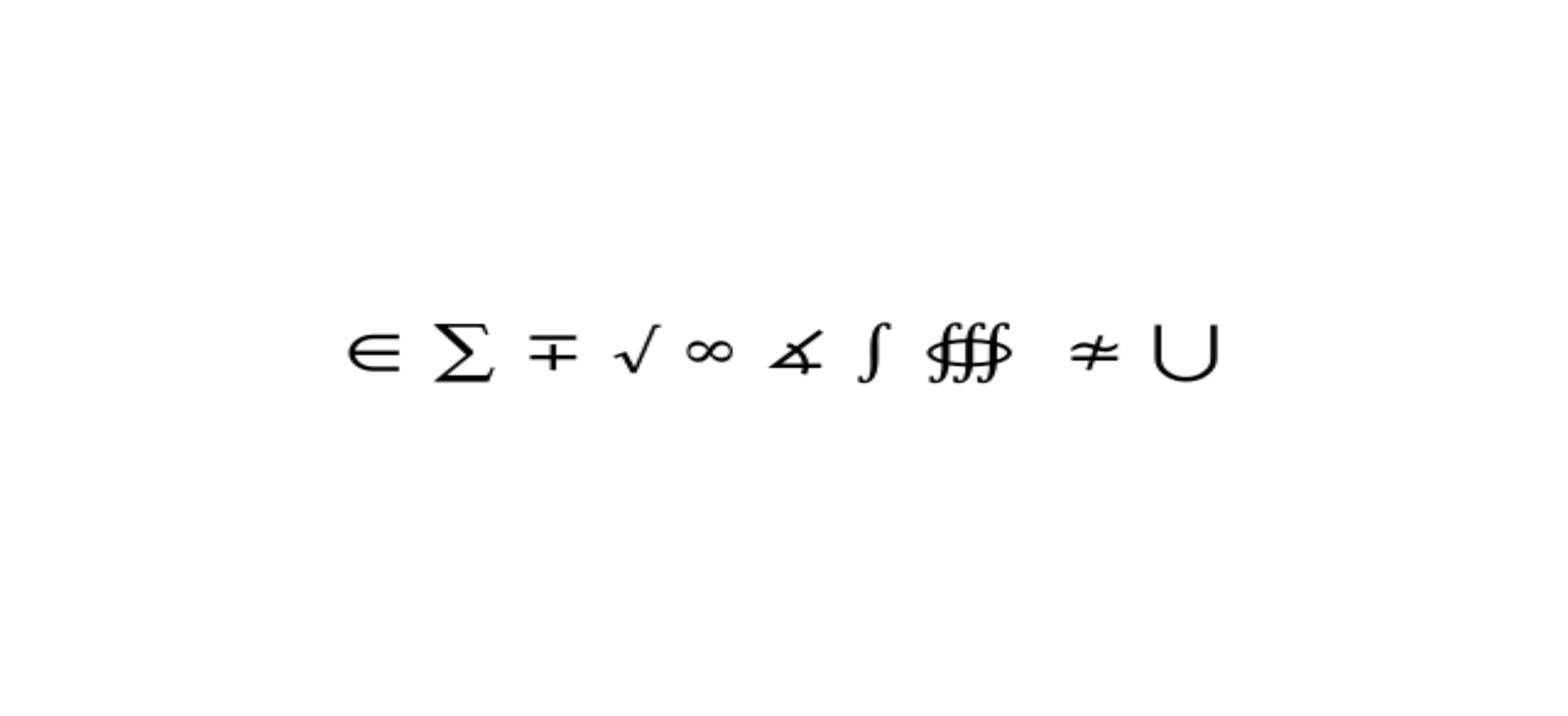 sample DejaVU MathTexGyre character render screenshot