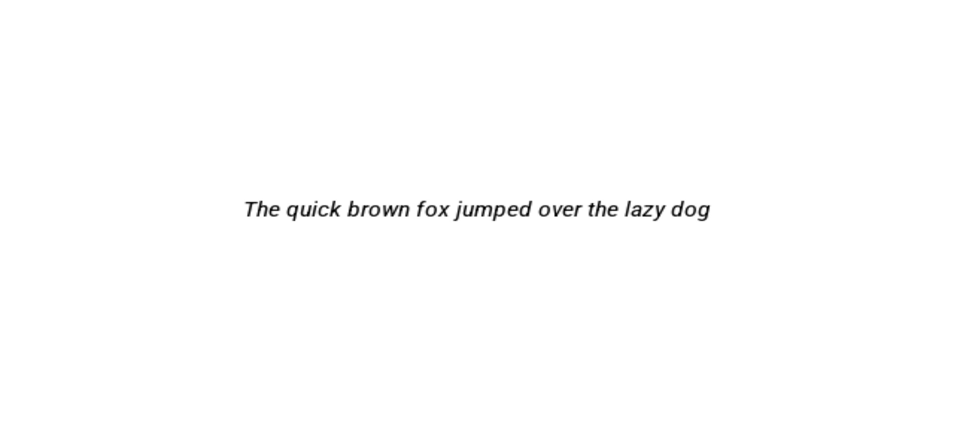 sample Roboto Condensed Italic render screenshot