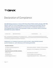 QNX Neutrino RTOS complaince